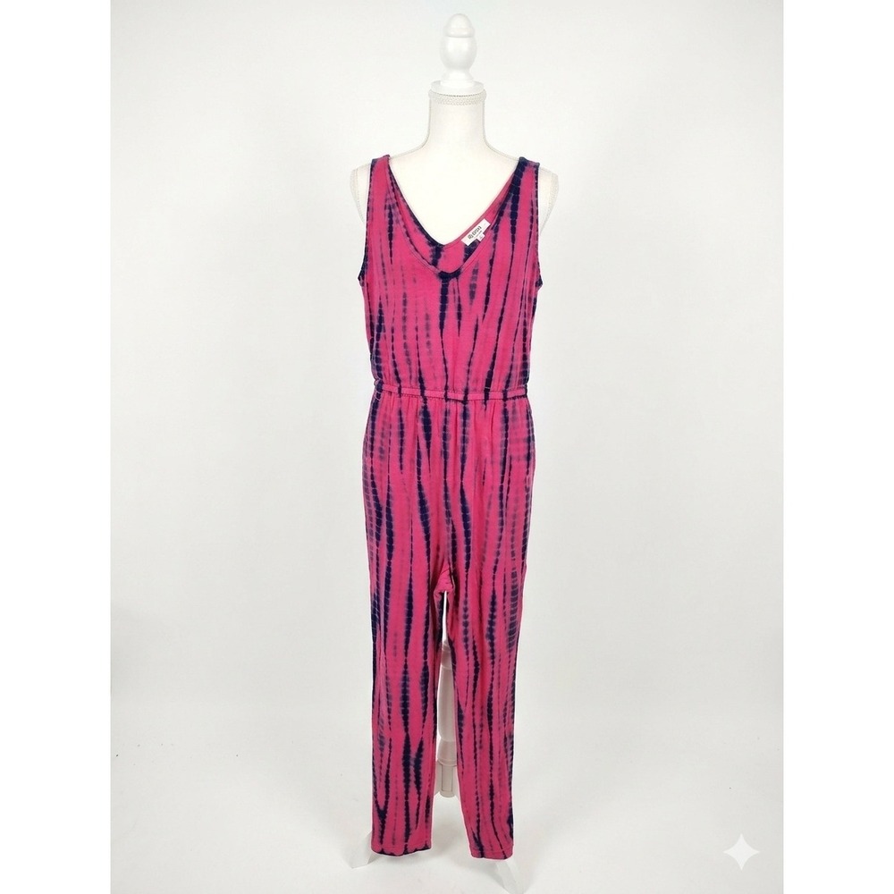 BB Dakota Steve Madden Day Tripping Pink Blue Tie Dye Jumpsuit BL103962 Small
